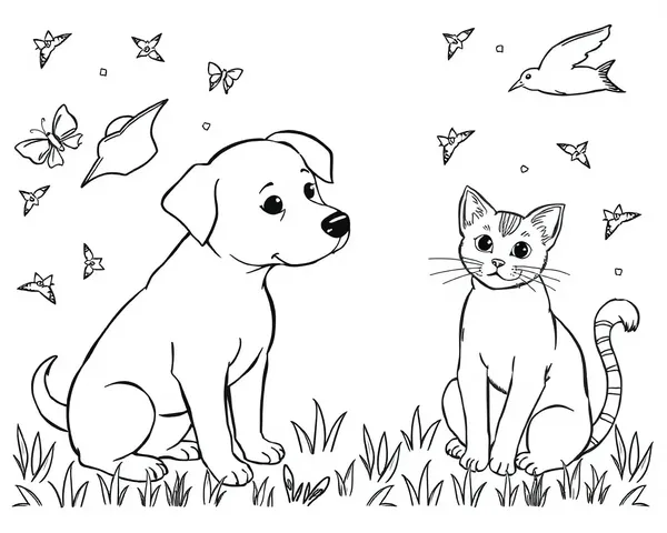 Dessins de chiens et de chats pour la relaxation