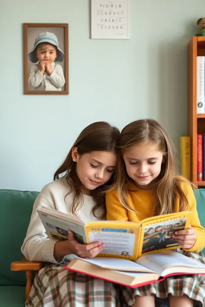 Deux filles lisant des livres sur une plage