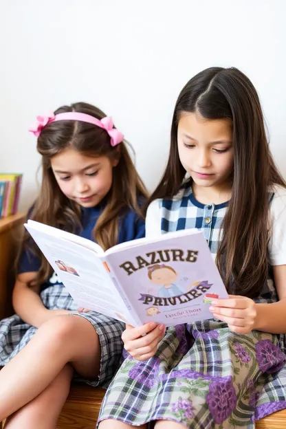 Deux filles lisant et s'amusant ensemble