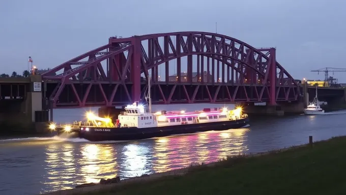 Dommages au pont causés par un bateau-barge en 2025