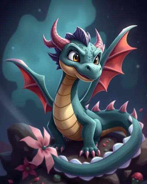 Dragons de cartoon dans des images enchanteur