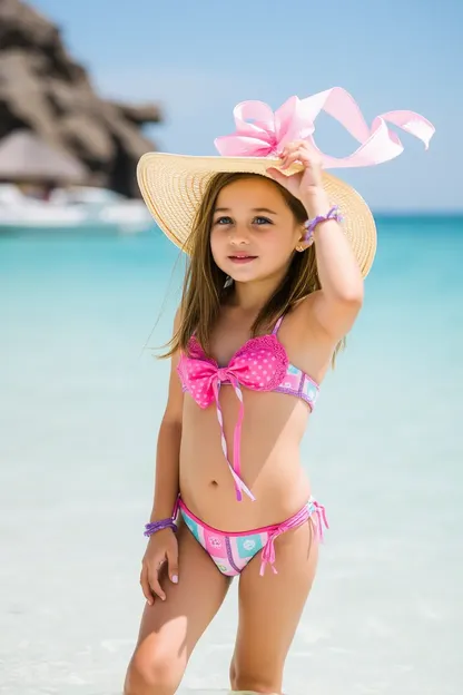 Déclaration de mode de bikini de petite fille