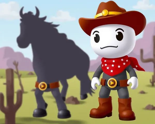 Emoji de cow-boy PNG disponible sur Discord