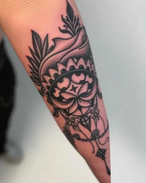 Enveloppe de tatouage autour du cou ou de la main