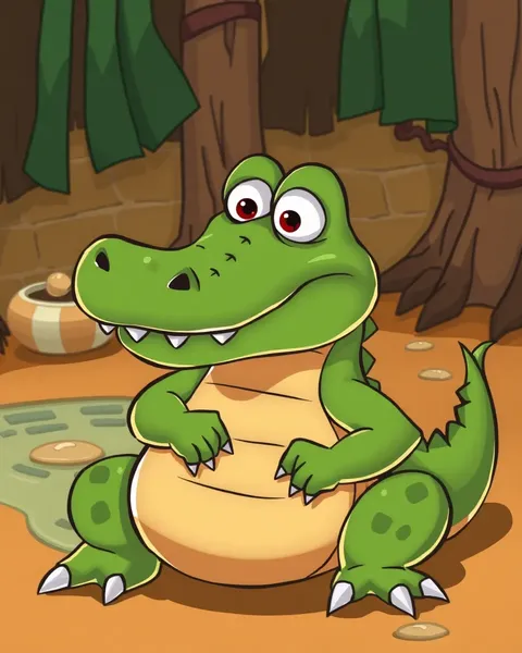 Espèces de crocodiles en cartoon