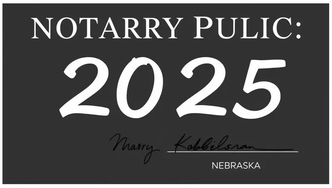 Exemple d'exemplaire de signature de notaire au Nebraska 2025