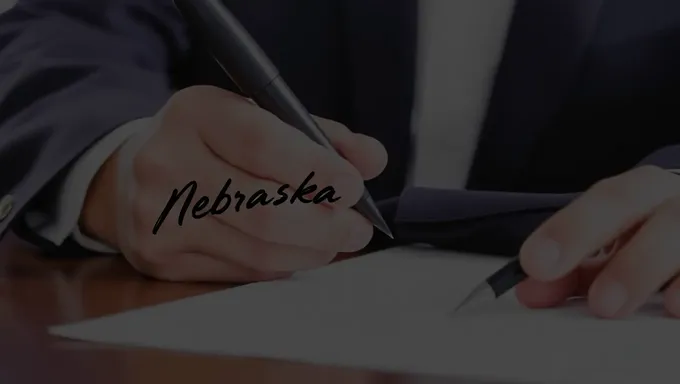 Exemple d'exemplaire de signature de notaire au Nebraska 2025