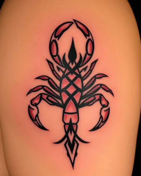 Exemples d'art de tatouage de scorpion tribal