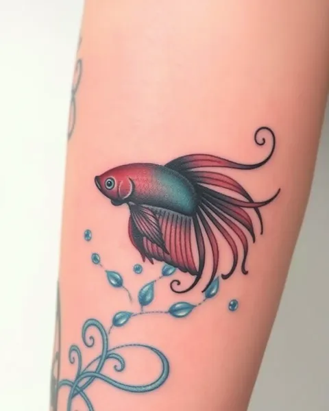 Explication du sens et de la symbolique du tatouage de poisson-betta