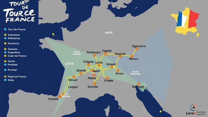 Explorez en ligne la carte du parcours du Tour de France 2025