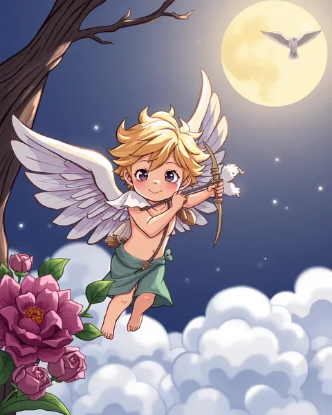 Exposition de dessins animés de Cupidon : Illustrations douces pour l'amour