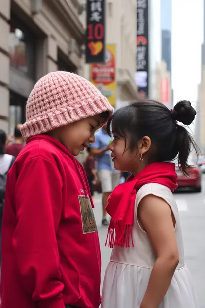 Face-Off entre Garçon et Fille dans la Zone Urbaine