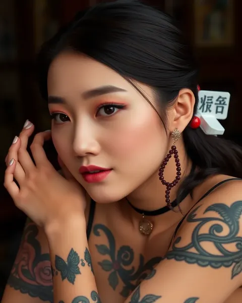 Fame médias sociaux de l'artiste de tatouage Han So Hee