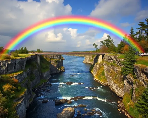 Fantaisie Féline sur les Images du Pont de l'Arc-en-Ciel