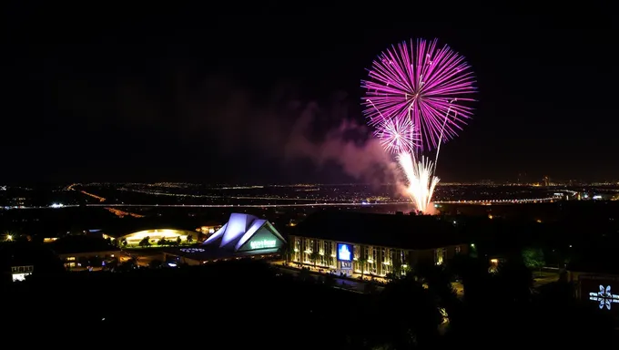 Feux d'artifice d'Elyria 2025 : Les couleurs vives emplissent le ciel nocturne