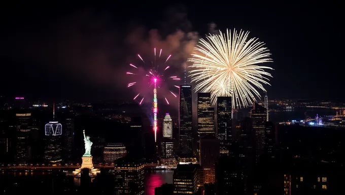 Feux d'artifice de NYC 2025 pour battre le record de Guinness