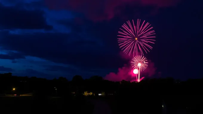 Feux d'artifice à Bradford NH pour le 4 juillet 2025