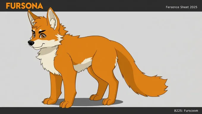 Fiche de référence de Fursona de base 2025 pour les designers