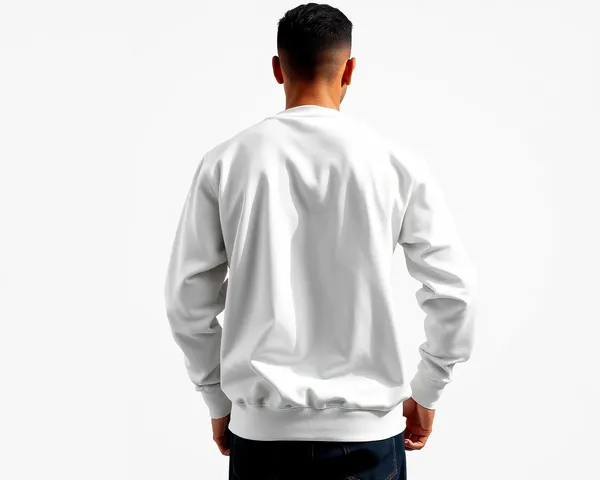 Fichier de conception de manche arrière de sweat-shirt blanc en téléchargement PNG