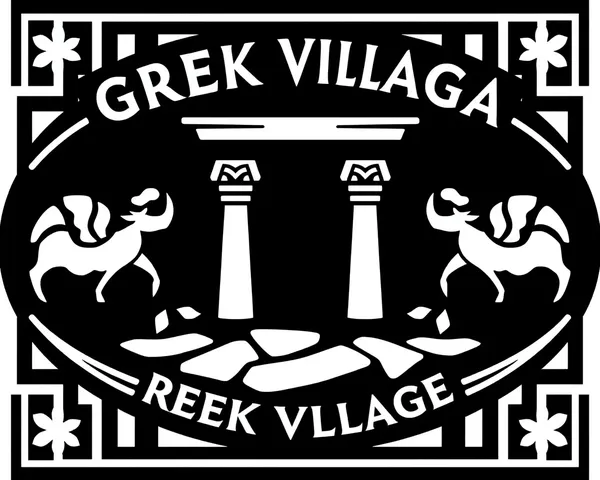 Fichier de logo de village grec PNG téléchargeable