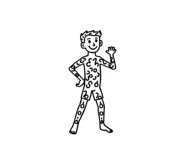 Figure de Keith Haring en art numérique en PNG