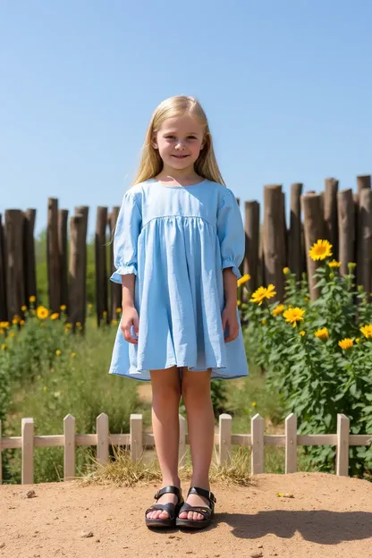 Fille dans un Robe Bleue Éblouissante