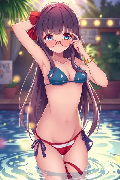 Fille de Bikini NSWF Anime Mignonne