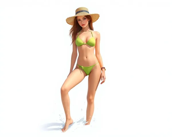 Fille de Bikini PNG Image de fond transparent