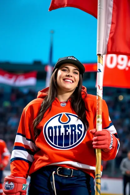 Fille de Oilers Gif : une sensation du médias sociaux