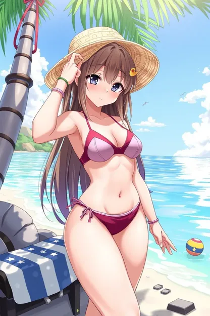 Fille de manga mignonne en bikini AI NSWF