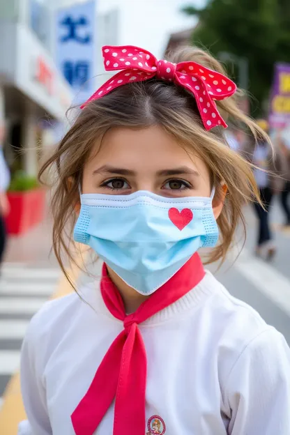 Fille en Masque se Déshabille en Nude