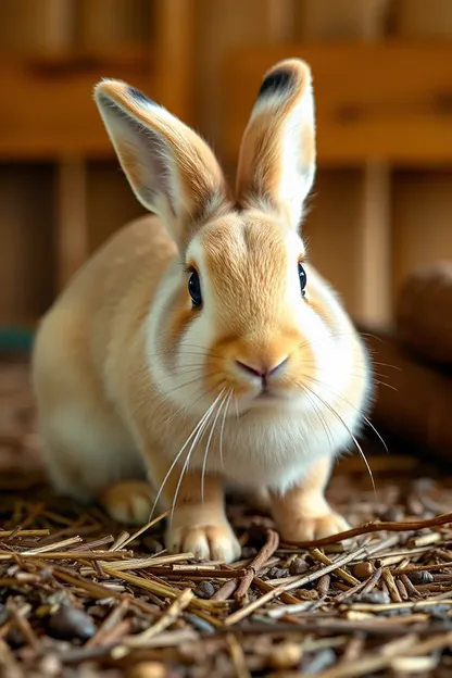 Fille lapine de reproduction avec des mains attentives