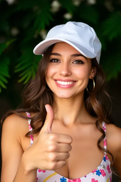 Fille latina avec un pouce levé pour un bon travail