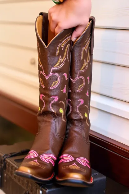 Filles Portant des Bottes de Cowgirl pour Événements de Rodeo Country