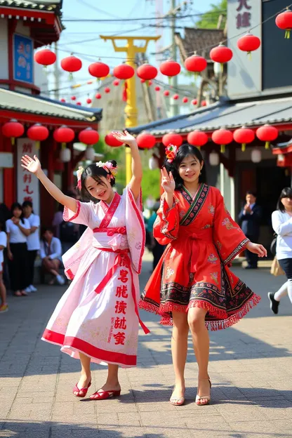 Filles japonaises dansant nues en définition ultra haute de 4K