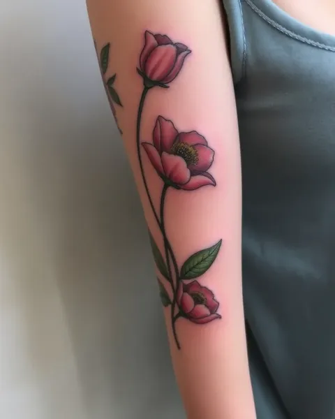 Fleur de février pour les femmes : tatouages