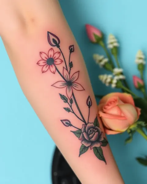 Fleur de naissance de décembre tatoués : rappel beau