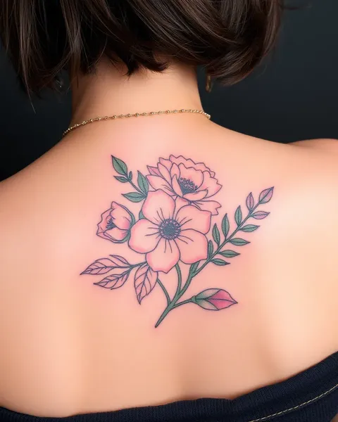 Fleurs de naissance de décembre tatouages : une idée de cadeau unique