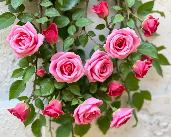 Format PNG de roses sur une vigne