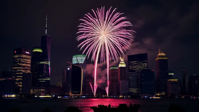 Fouilles pyrotechniques de NYC 2025 avec musique en direct