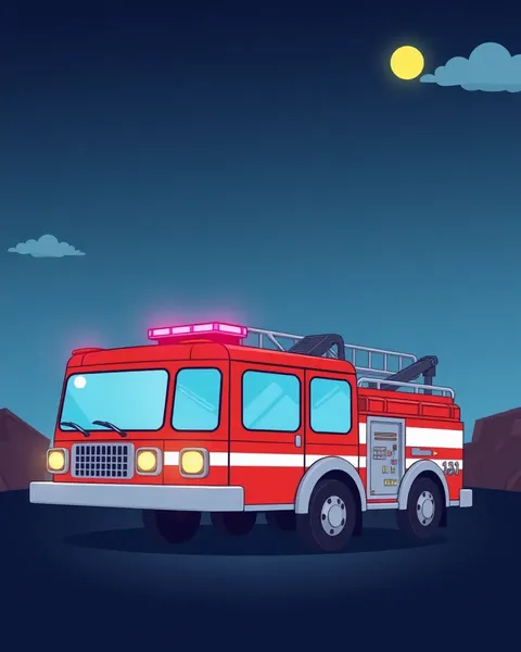 Galerie d'images de camions de pompiers colorés en cartoon