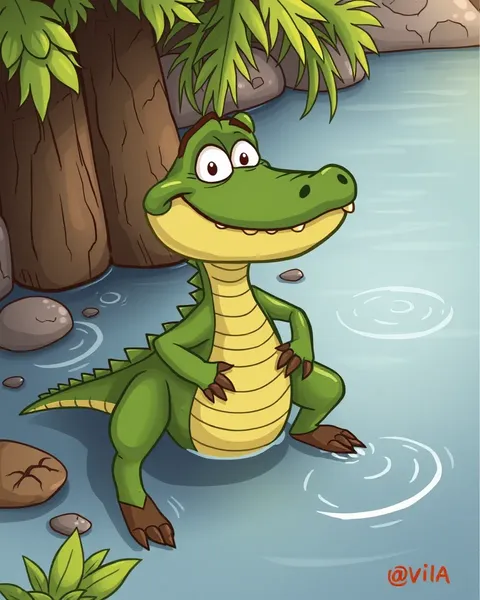 Galerie d'images de crocodiles en cartoon