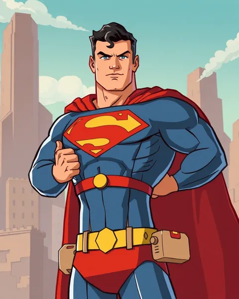 Galerie de photos de Superman en cartoon pour les amateurs de bande dessinée uniquement