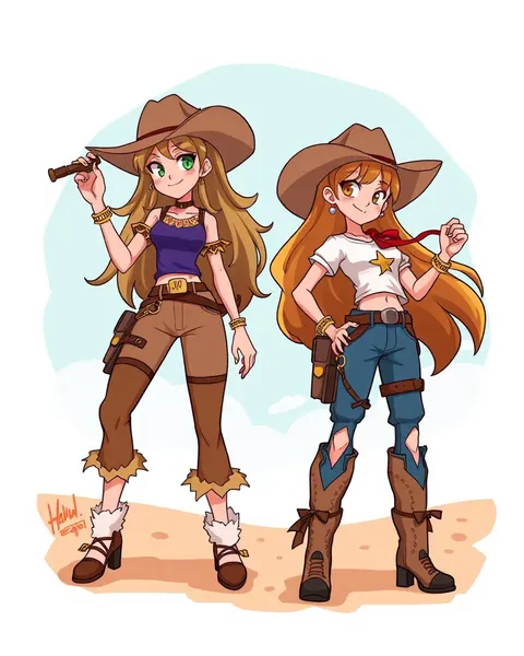 Galerie de photos de cow-girl cartoon