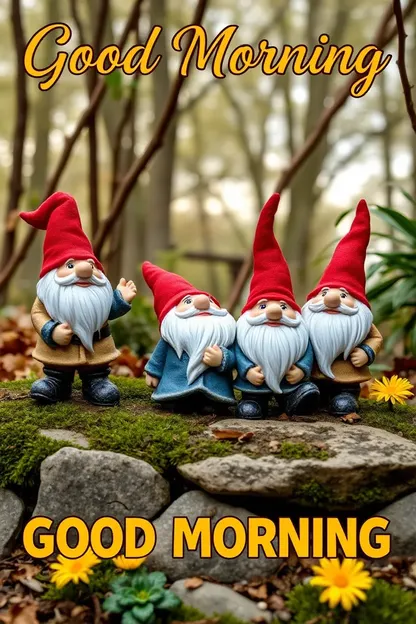 Gnomes Images Salutations bon matin joie