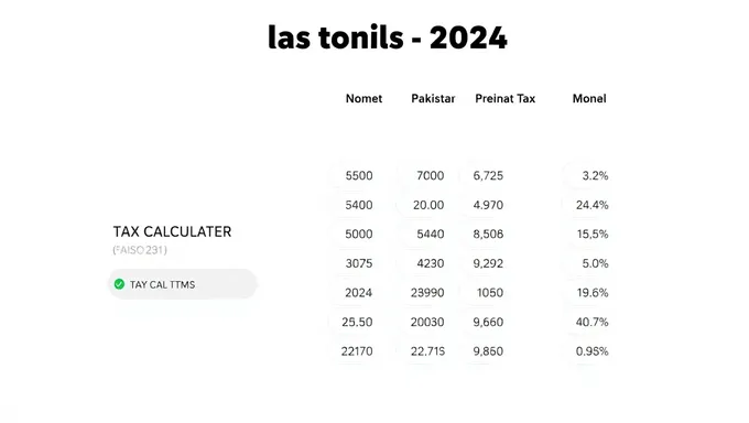 Guide du Calcul d'impôts du Pakistan 2025-25