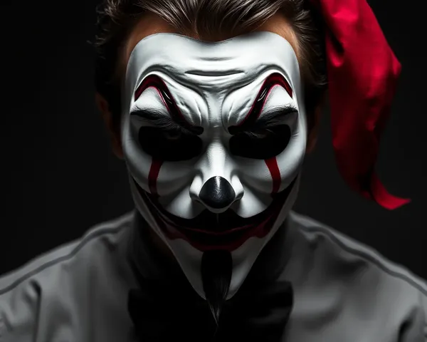 Homme PNG avec masque de payaso sicario criminel