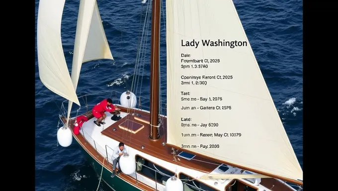 Horaires de Navigation de Lady Washington pour 2025 Publiés