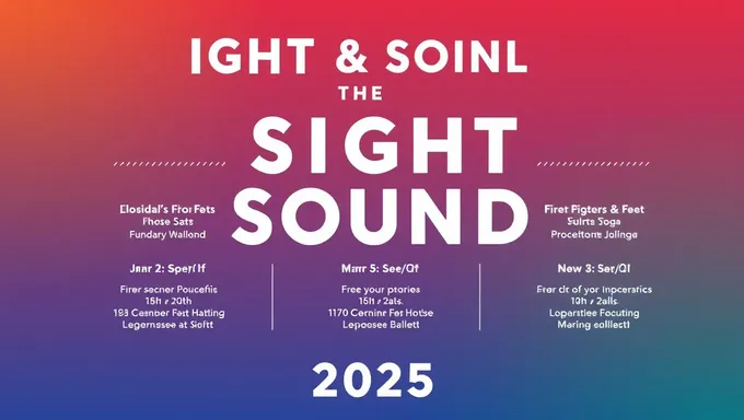 Horaires de Sight and Sound 2025 publiés