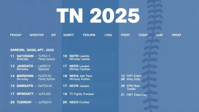 Horaires du baseball du Tennessee pour 2025 annoncés